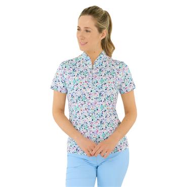 Pure Golf Ladies Ellen Polo Shirt Mirrored Moonstone