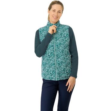 Pure Golf Ladies Kimberly Gilet Teal Crosshatch