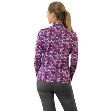 Pure Golf Ladies Arusha Long Sleeve Midlayer Berry Bokeh