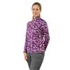 Pure Golf Ladies Arusha Long Sleeve Midlayer Berry Bokeh