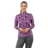 Pure Golf Ladies Arusha Long Sleeve Midlayer Berry Bokeh
