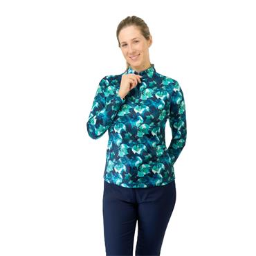 Pure Golf Ladies Arusha Long Sleeve Midlayer Leaf Lagoon