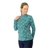 Pure Golf Ladies Arusha Long Sleeve Midlayer Teal Crosshatch