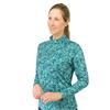 Pure Golf Ladies Arusha Long Sleeve Midlayer Teal Crosshatch
