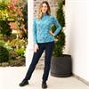 Pure Golf Ladies Arusha Long Sleeve Midlayer Teal Crosshatch