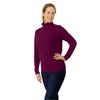 Pure Golf Ladies Sarah Roll Neck Jumper with Faux Fur Lining Morello Cherry