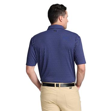PXG Gents Comfort Fit Tour Pin Flag Polo Shirt Navy