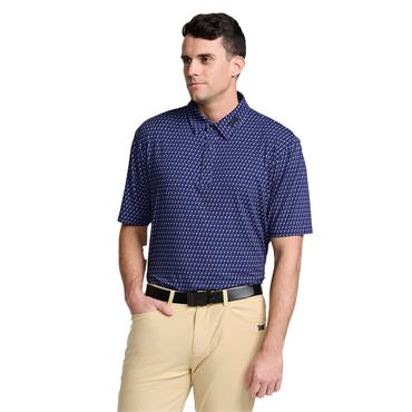 PXG Gents Comfort Fit Tour Pin Flag Polo Shirt Navy