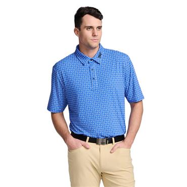 PXG Gents Comfort Fit Tour Crossed Driver Polo Shirt Paratrooper Blue