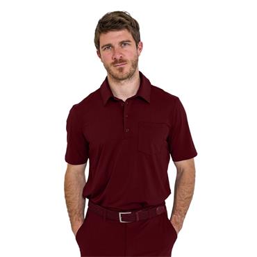 Seve Gents Dublin Pocket Polo Shirt Burgundy