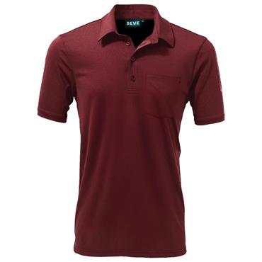 Seve Gents Dublin Pocket Polo Shirt Burgundy