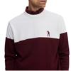 Seve Gents Heritage Block Sweater White - Burgundy