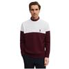 Seve Gents Heritage Block Sweater White - Burgundy