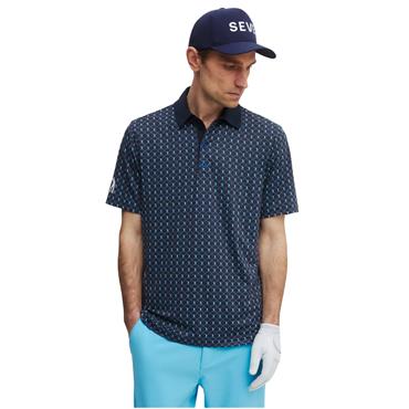 Seve Gents Icon Allover Polo Shirt Ink Blue