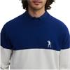 Seve Gents Icon Block Sweater Ash Grey - Ink Blue