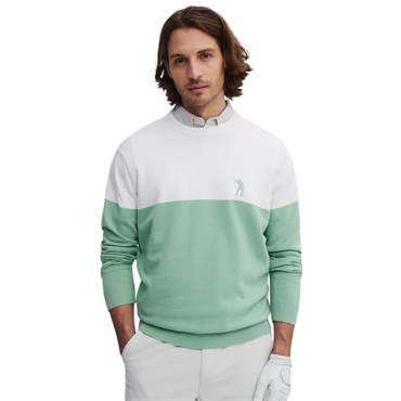 Seve Gents Icon Block Sweater Frosty Green - Egg White
