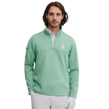 Seve Gents Icon Pivot ¼ Zip Frosty Green