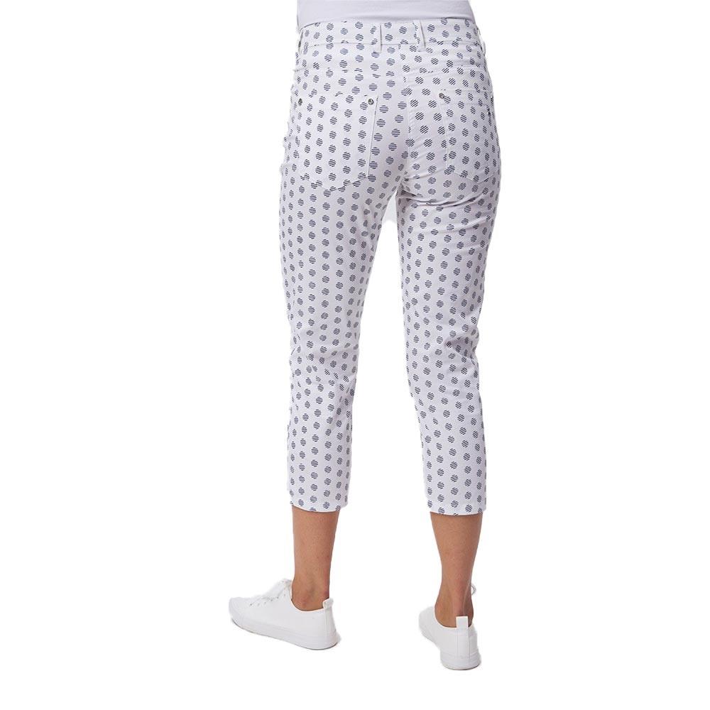Green Lamb Ladies Mandy Printed Crop Trousers Mini Spot Golf Store