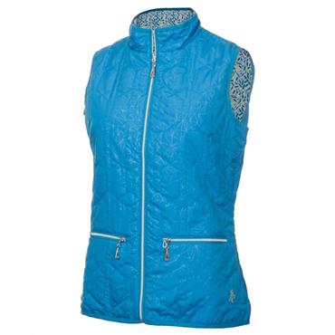 Green Lamb Kelly Reversible Gilet Cobalt Zing