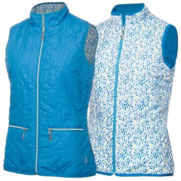 Green Lamb Kelly Reversible Gilet Cobalt Zing