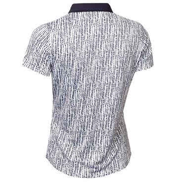 Green Lamb Ladies Melanie Printed Polo Shirt Waterfall Print