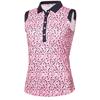 Green Lamb Ladies Marie Printed Sleeveless Polo Shirt Sepa Print