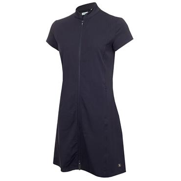 Green Lamb Ladies Nicolette Cap Sleeve Zip Dress Navy