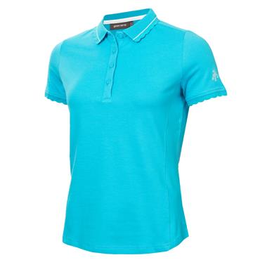 Green Lamb Ladies Oakley Club Polo Shirt Peacock Blue