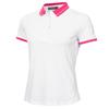Green Lamb Ladies Oakley Club Polo Shirt White - Raspberry