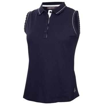 Green Lamb Ladies Octavia Sleeveless Club Polo Shirt Navy