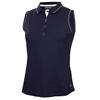 Green Lamb Ladies Octavia Sleeveless Club Polo Shirt Navy