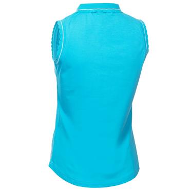 Green Lamb Ladies Octavia Sleeveless Club Polo Shirt Peacock Blue