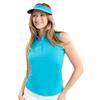 Green Lamb Ladies Octavia Sleeveless Club Polo Shirt Peacock Blue