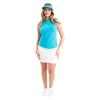 Green Lamb Ladies Octavia Sleeveless Club Polo Shirt Peacock Blue