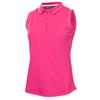 Green Lamb Ladies Octavia Sleeveless Club Polo Shirt Raspberry - Pink