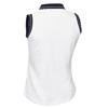 Green Lamb Ladies Octavia Sleeveless Club Polo Shirt White - Navy