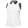 Green Lamb Ladies Octavia Sleeveless Club Polo Shirt White - Navy