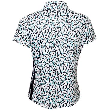 Green Lamb Ladies Odelle Printed Polo Shirt Arielli Print
