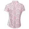 Green Lamb Ladies Odelle Printed Polo Shirt Festival Print