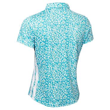 Green Lamb Ladies Odelle Printed Polo Shirt Pretty Print