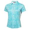 Green Lamb Ladies Odelle Printed Polo Shirt Pretty Print