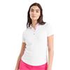 Green Lamb Ladies Odelle Printed Polo Shirt White - Festival Print