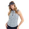 Green Lamb Ladies Odessa Sleeveless Printed Polo Shirt Arielli Print