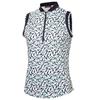 Green Lamb Ladies Odessa Sleeveless Printed Polo Shirt Arielli Print
