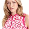 Green Lamb Ladies Odessa Sleeveless Printed Polo Shirt Carnation Print
