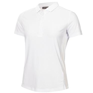 Green Lamb Ladies Ola Mesh Polo Shirt White