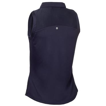 Green Lamb Olga Sleeveless Mesh Polo Shirt Navy
