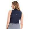 Green Lamb Olga Sleeveless Mesh Polo Shirt Navy
