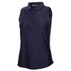 Green Lamb Olga Sleeveless Mesh Polo Shirt Navy