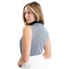 Green Lamb Ladies Olwyn Sleeveless Gingham Polo Shirt Navy - White